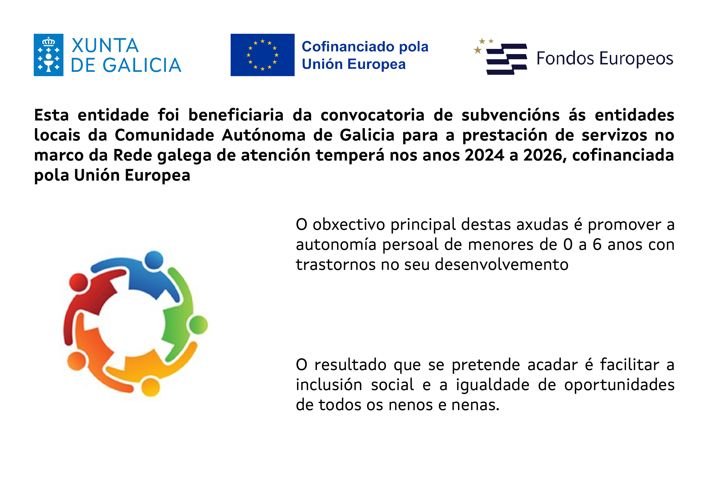 Cartel do Servizo de Atención Temperá